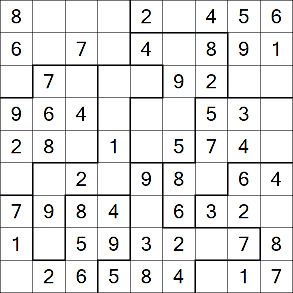 Jigsaw Sudoku - Einfach