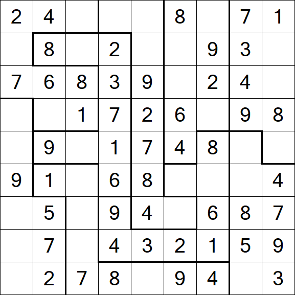 Jigsaw Sudoku - Einfach