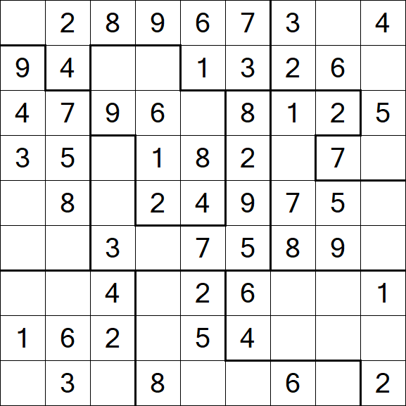 Jigsaw Sudoku - Einfach