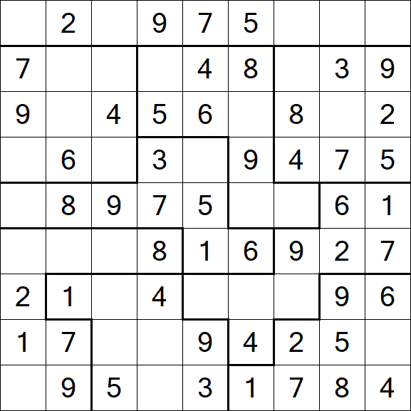 Jigsaw Sudoku - Einfach