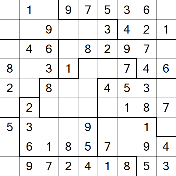 Jigsaw Sudoku - Einfach