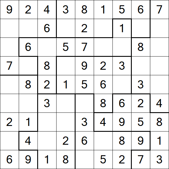 Jigsaw Sudoku - Einfach