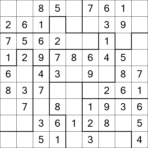 Jigsaw Sudoku - Einfach
