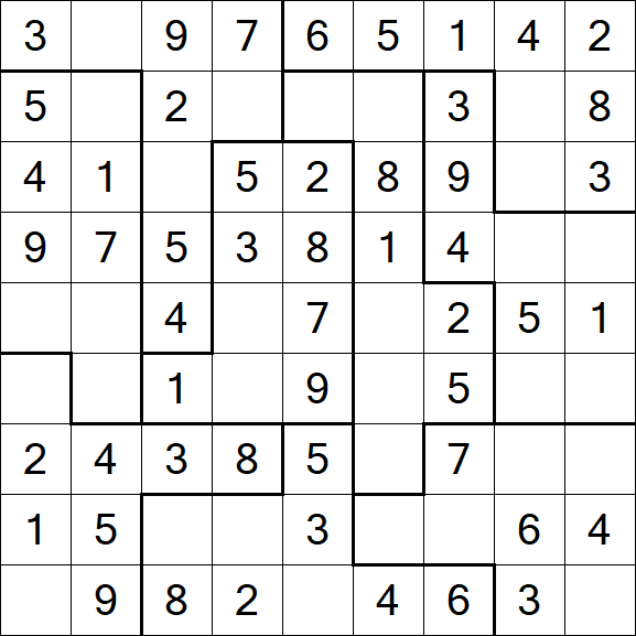 Jigsaw Sudoku - Einfach
