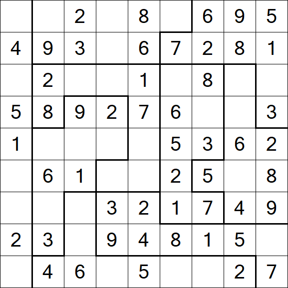 Jigsaw Sudoku - Einfach
