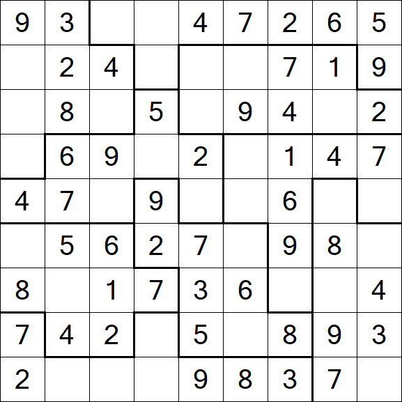 Jigsaw Sudoku - Einfach