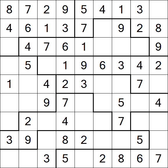 Jigsaw Sudoku - Einfach