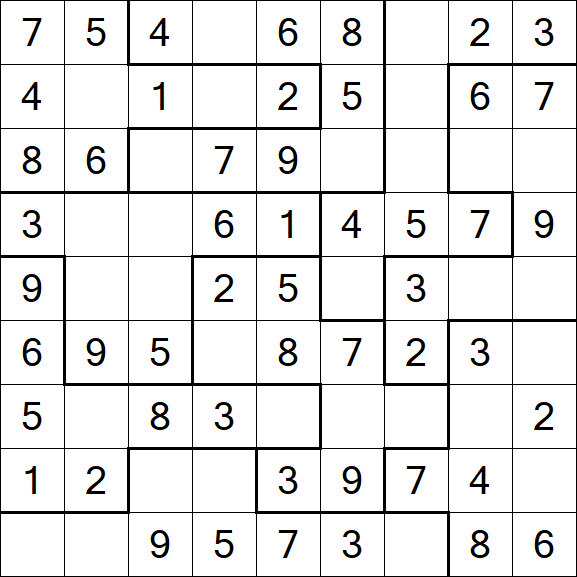 Jigsaw Sudoku - Einfach