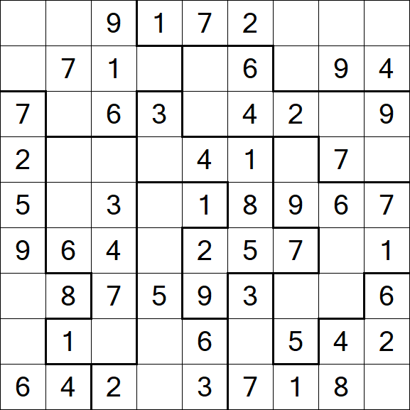 Jigsaw Sudoku - Fácil
