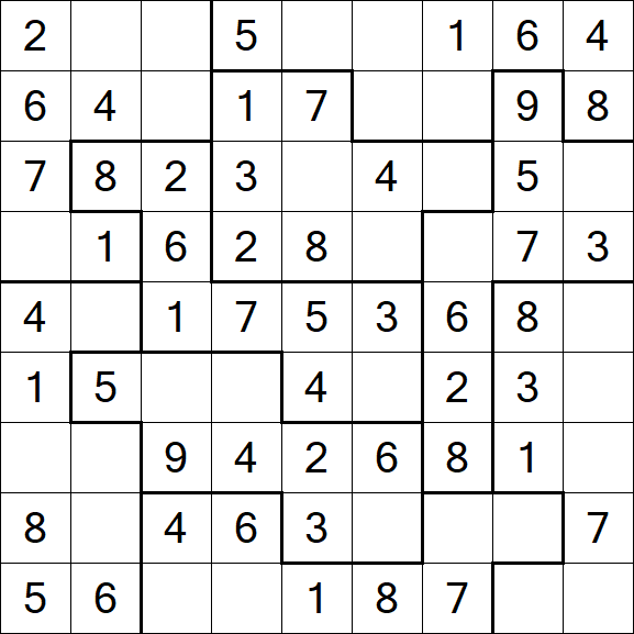 Jigsaw Sudoku - Einfach