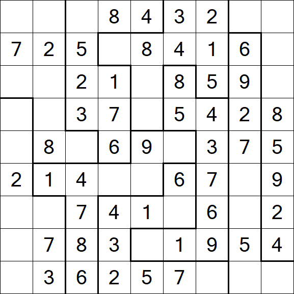 Jigsaw Sudoku - Einfach