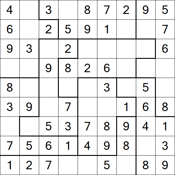 Jigsaw Sudoku - Einfach
