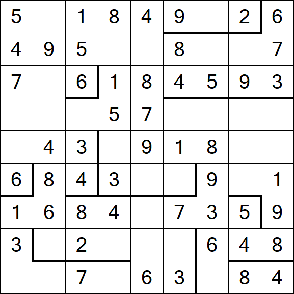 Jigsaw Sudoku - Fácil