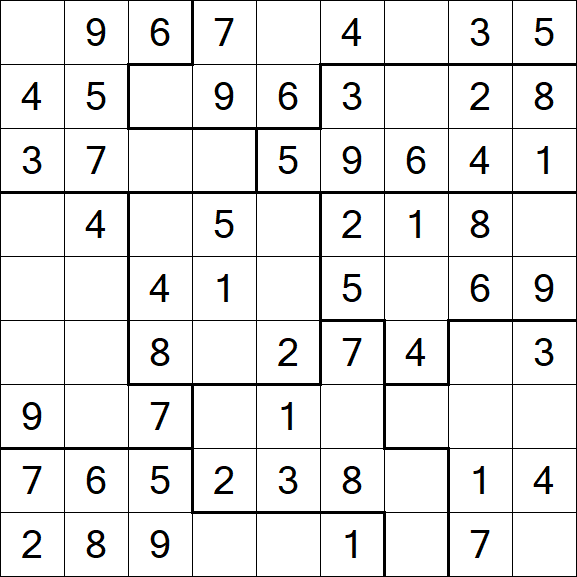 Jigsaw Sudoku - Einfach