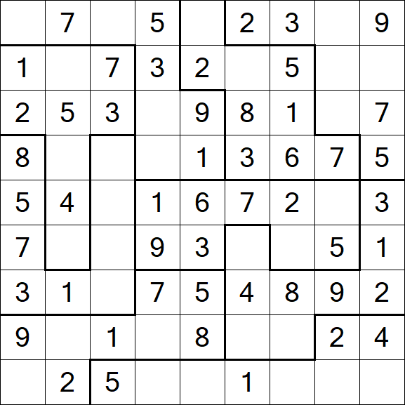 Jigsaw Sudoku - Einfach