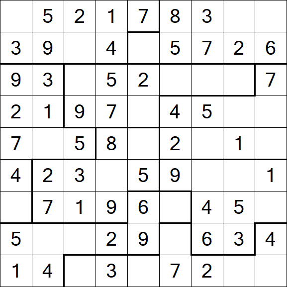Jigsaw Sudoku - Einfach