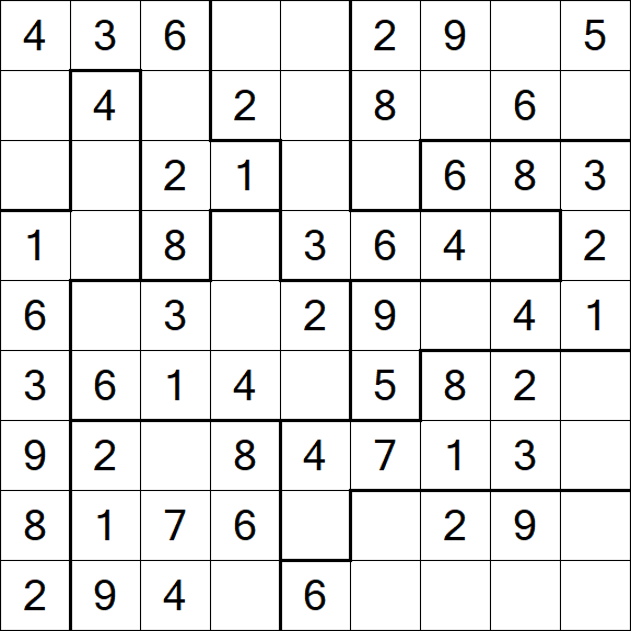 Jigsaw Sudoku - Einfach