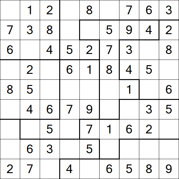 Jigsaw Sudoku - Einfach