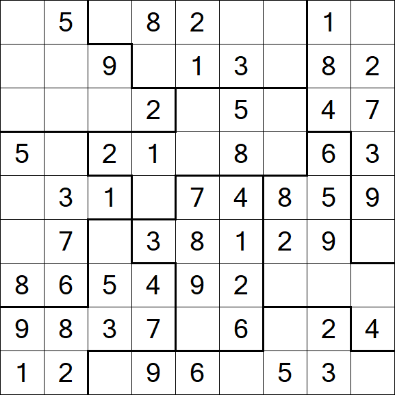 Jigsaw Sudoku - Einfach