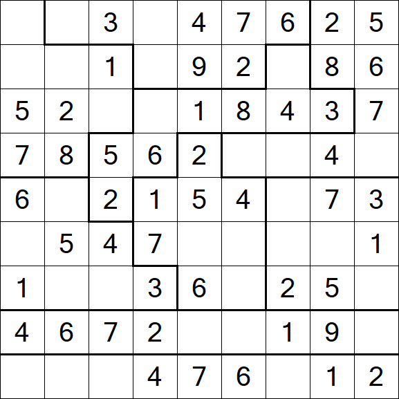 Jigsaw Sudoku - Einfach