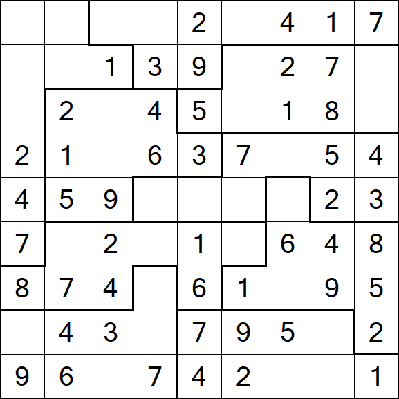 Jigsaw Sudoku - Fácil