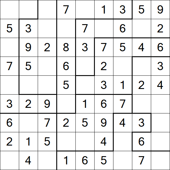 Jigsaw Sudoku - Einfach