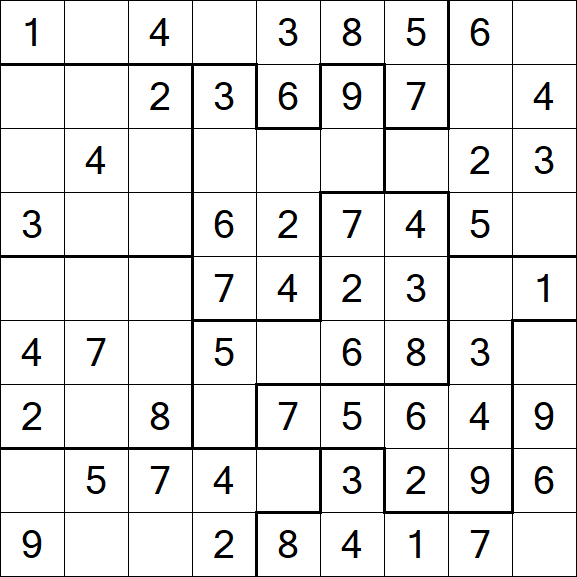 Jigsaw Sudoku - Einfach