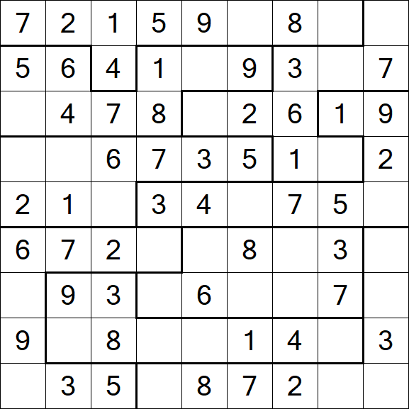 Jigsaw Sudoku - Einfach