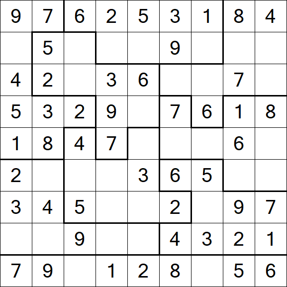 Jigsaw Sudoku - Einfach