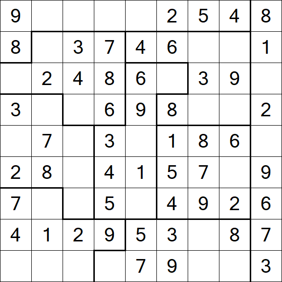 Jigsaw Sudoku - Einfach