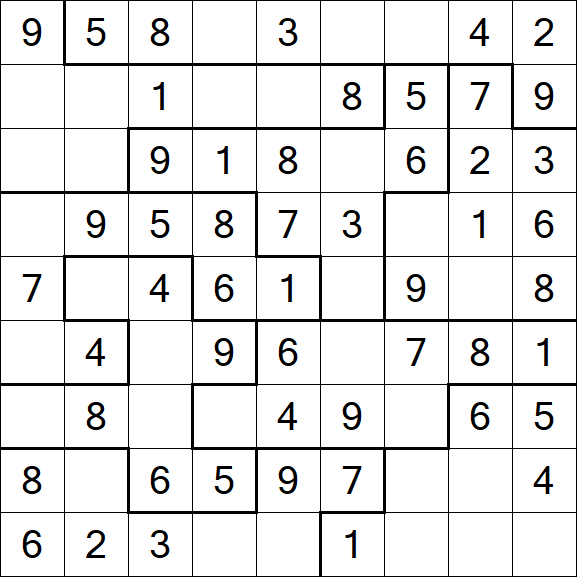 Jigsaw Sudoku - Einfach