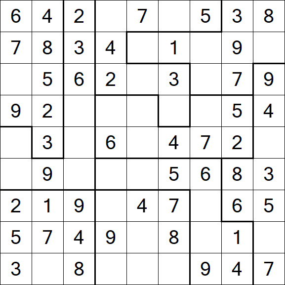 Jigsaw Sudoku - Einfach