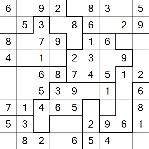 Jigsaw Sudoku - Fácil