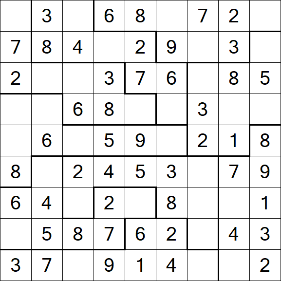 Jigsaw Sudoku - Fácil
