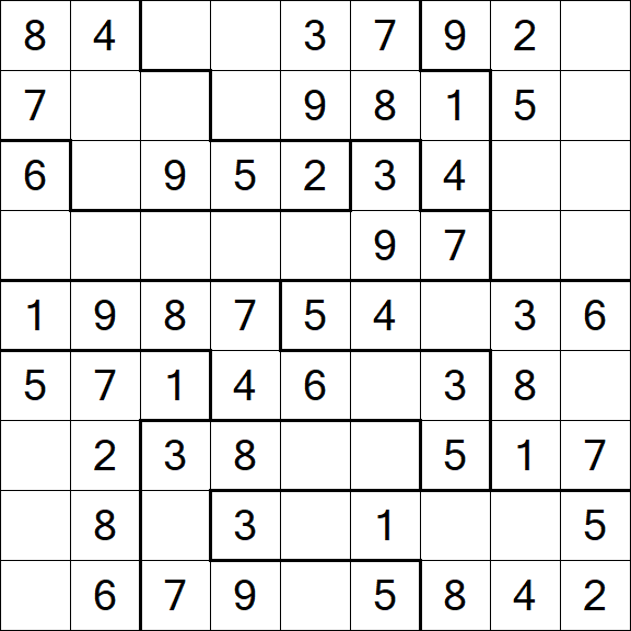 Jigsaw Sudoku - Fácil