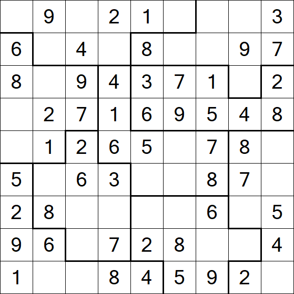 Jigsaw Sudoku - Fácil