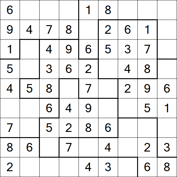 Jigsaw Sudoku - Fácil