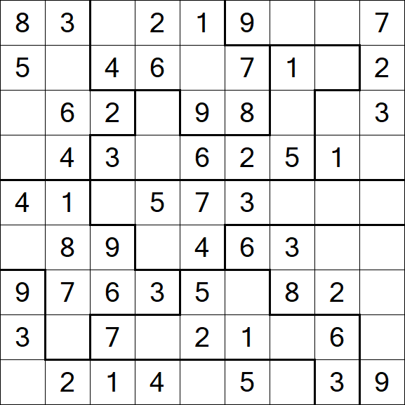 Jigsaw Sudoku - Fácil