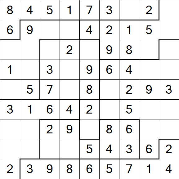 Jigsaw Sudoku - Fácil