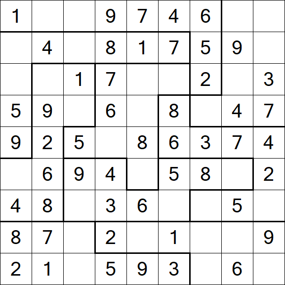 Jigsaw Sudoku - Simple