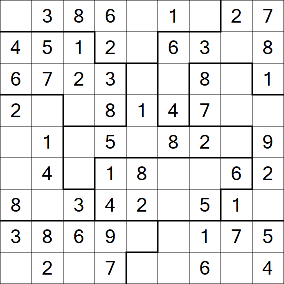 Jigsaw Sudoku - Fácil