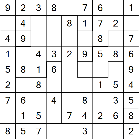 Jigsaw Sudoku - Fácil