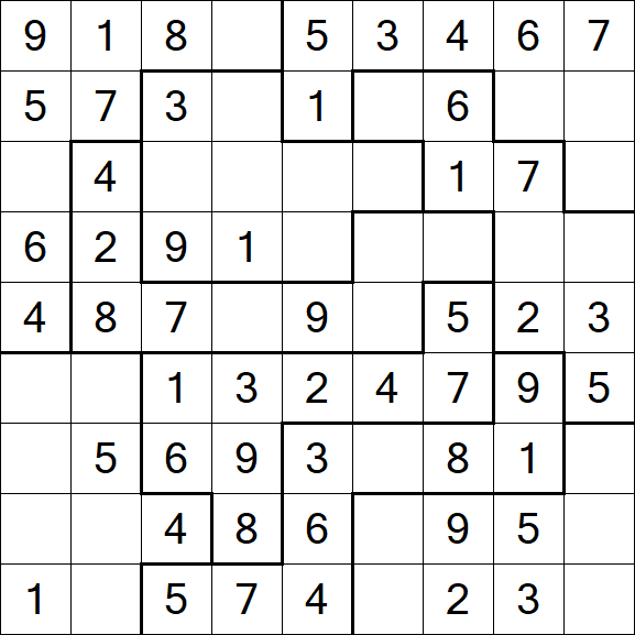 Jigsaw Sudoku - Fácil