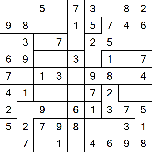 Jigsaw Sudoku - Einfach