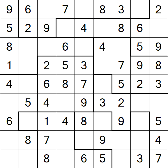 Jigsaw Sudoku - Einfach