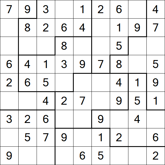 Jigsaw Sudoku - Einfach