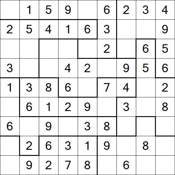 Jigsaw Sudoku - Einfach
