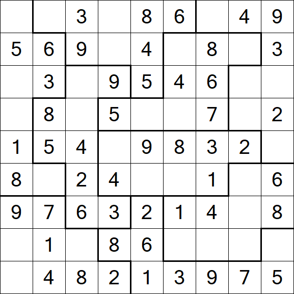 Jigsaw Sudoku - Einfach