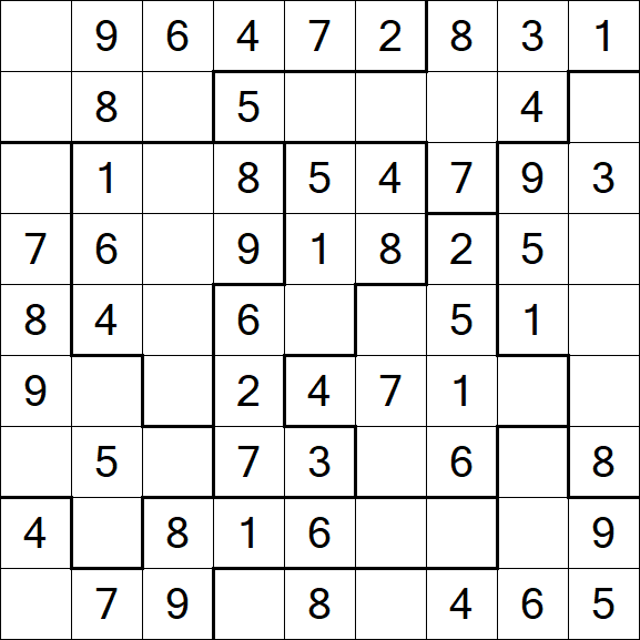 Jigsaw Sudoku - Einfach