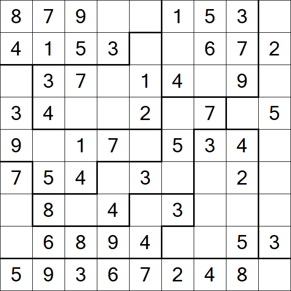 Jigsaw Sudoku - Fácil